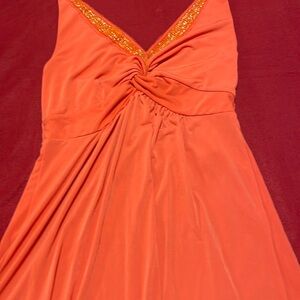 Orange stretch dress